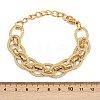 304 Stainless Steel Cable Chain Bracelets for Women BJEW-D349-01G-3