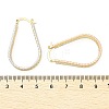 Brass Two Tone Hoop Earrings EJEW-B117-02-5