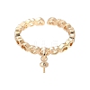 Heart Brass Cuff Cup Peg Ring Settings KK-A244-02C-G-2