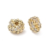 Brass Clear Cubic Zirconia Beads KK-D228-15G-1
