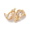 Brass Micro Pave Cubic Zirconia Pendants X-KK-K382-46G-2