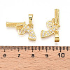 Brass Micro Pave Cubic Zirconia Pendants KK-N254-237G-3