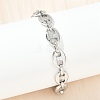 304 Stainless Steel Link Chain Bracelets for Women Men BJEW-Z143-25P-3