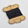Jewelry DIY 0.7mm Black Waxed Cotton Cord X-YC0.7mm131-1