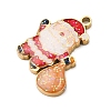 Christmas 304 Stainless Steel Enamel Pendants STAS-B112-02G-02-2