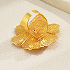 Luxurious Iron Flower Open Cuff Ring for Women's Party Dressing SW9832-4