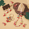 5Pcs Boot Baking Paint Glass Enamel  Beads LAMP-TADJ0001-08B-6