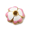 4-Petal Alloy Enamel Bead Caps LS-FIND-G029-06G-01-1