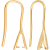 30Pcs Rack Plating Brass Earring Hooks KK-BBC0014-11-1