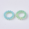 ABS Plastic Imitation Pearl Linking Rings OACR-N005-6mm-13-2