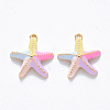 Brass Enamel Charms KK-T049-050G-02-NF-1