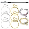 6Pcs 2 Colors Brass European Style Bracelet Making MAK-YW0001-16-1