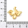 Brass Clear Cubic Zirconia Flower Connector Charms KK-B131-06G-3