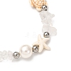 Natural Quartz Crystal Chip Beads & Synthetic Turquoise Beaded Bracelets for Women BJEW-JB12416-03-3