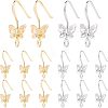 SUPERFINDINGS 32Pcs 2 Colors Brass Earring Hooks KK-FH0003-04-1