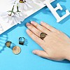 Cuff Brass Ring Cabochon Settings KK-G020-A-2