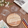 Transparent Acrylic Templates AJEW-WH0475-52B-5