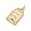 Hollow Cage Rack Plating Brass Pendants KK-Z074-28G-2