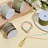 4 Rolls 4 Colors Segment Dyed Nylon Braided Cord with Gold Thread WCOR-SC0001-02A-7