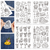 4 Sheets 11.6x8.2 Inch Stick and Stitch Embroidery Patterns DIY-WH0455-066-1