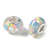 Transparent Resin Rondelle European Beads RESI-S023-14-2