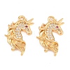 Brass Micro Pave Cubic Zirconia Pendants KK-A298-04G-1