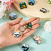 10Pcs 10 Style 
Creative Zinc Alloy Brooches JEWB-YS0001-06-6