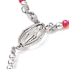 Glass Beaded Rosary Bead Necklaces NJEW-JN04326-4