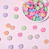 100Pcs Electroplated Opaque Resin Beads RESI-SP0001-59C-7