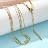 304 Stainless Steel Cardano Chain Multi-strand Necklaces for Women NJEW-C084-02G-4