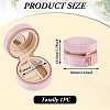 Portable Travel Round Velvet Jewelry Set Storage Zipper Boxes CON-TAC0001-11B-4