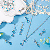 15Pcs Alloy Glass Heart Pendants PALLOY-TAC0254-03-6