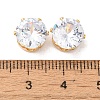 Brass Clear Cubic Zirconia Cabochons LS-STAS-M294-30A-3