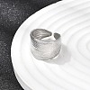 5Pcs 304 Stainless Steel Open Cuff Rings for Women RJEW-K313-08P-3