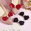   2 Pairs 2 Colors Bowknot Polyester Shoe Decorations FIND-PH0018-79-5