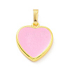 Real 18K Gold Plated Eco-friendly Rack Plating Brass Enamel Pendants KK-F843-06G-01-1