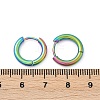 202 Stainless Steel Huggie Hoop Earrings EJEW-F111A-14mm-RC-5