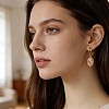 Brass Enamel Clip-on Earrings for Women WG05889-01-3