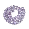 Electroplate Transparent Crackle Glass Beads Strands EGLA-Q135-01A-B07-2