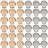 40Pcs 2 Colors 1-Hole Alloy Shank Buttons BUTT-CY0001-28B-7