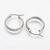 304 Stainless Steel Hoop Earrings EJEW-N0039-17-3