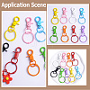 18Pcs 9 Colors Spray Painted Zinc Alloy Swivel Clasps FIND-SP0005-54-7