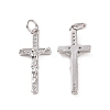 Rack Plating Brass Micro Pave Cubic Zirconia Pendants KK-C008-37P-1