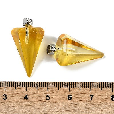 Spray Painted Glass Pendants GLAA-Z007-03J-1