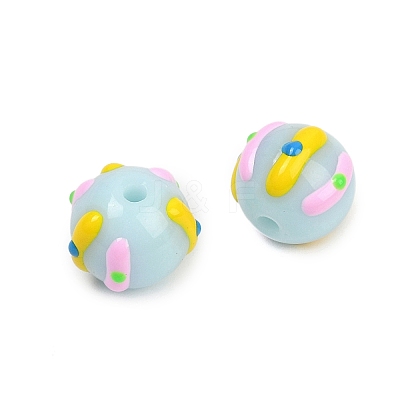 Baking Paint Glass Enamel Beads LAMP-R004-05B-1