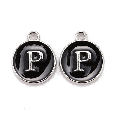 Platinum Plated Alloy Charms X-ENAM-S118-02P-P-1