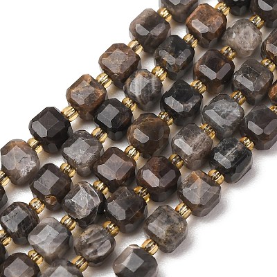 Natural Black Moonstone Beads Strands GG-CBAC972-A08-01-1