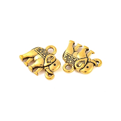 Vintage Elephant Charms PALLOY-ZN-47017-AG-FF-1