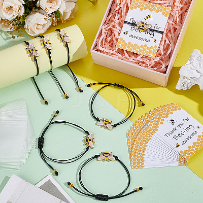 36Pcs Waxed Polyester Cord Bracelets BJEW-PH02017-1