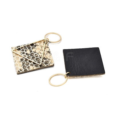 Brass with PU Leather Pendants FIND-Z048-08C-KCG-1